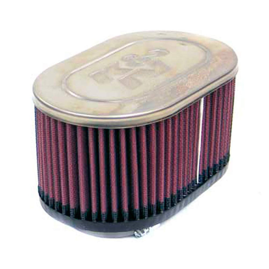 High-Flow K&N Original Lifetime Universal Clamp-On Air Filter: High Performance, Premium, Washable: Flange Diameter: 6 In, Filter Height: 6 In, Flange Length: 0.625 In, Shape: Round Tapered, RC-4381