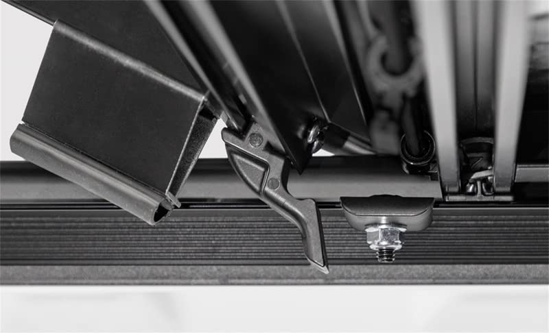 Hard Tri-Fold LOMAX Cover; Black Urethane Finish; Single Rail;