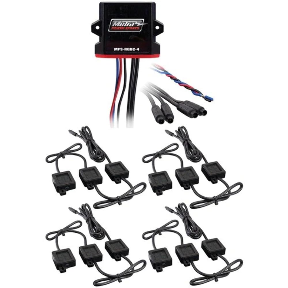 MPS-RGBWWK Metra Electronics Wheel Well Pod LED String Kit, Black
