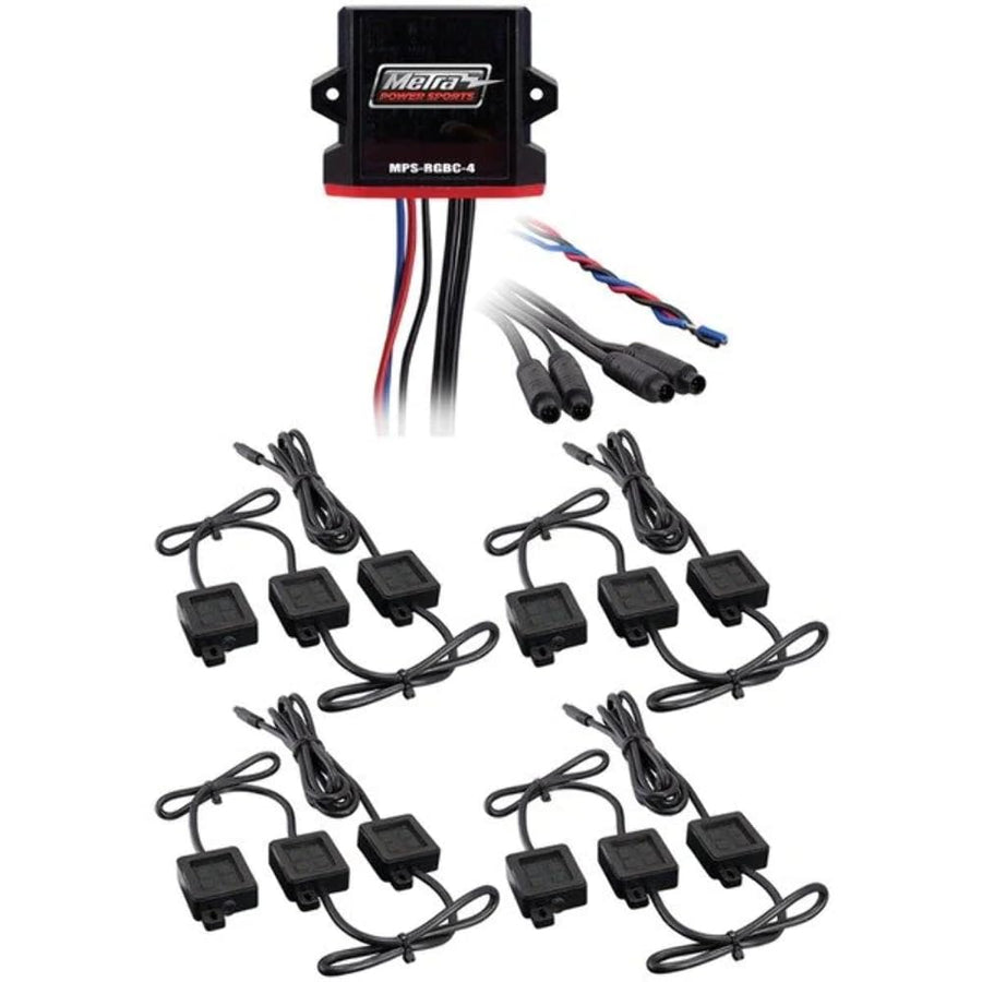 MPS-RGBWWK Metra Electronics Wheel Well Pod LED String Kit, Black