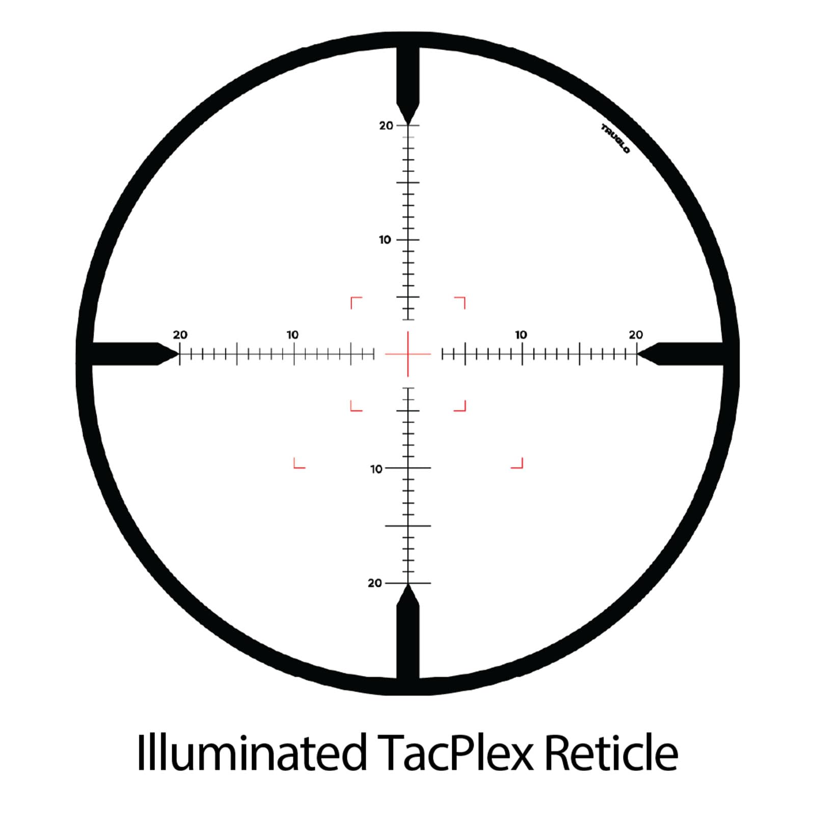 Eminus TRUGLO Tactical Hunting Shooting Durable Waterproof Fogproof Shock Resistant 30mm One-Piece Aluminum Tube Illuminated TacPlex-MOA Reticle Riflescope | Flip-Up Lens Cap Included | 3-9 x 42mm