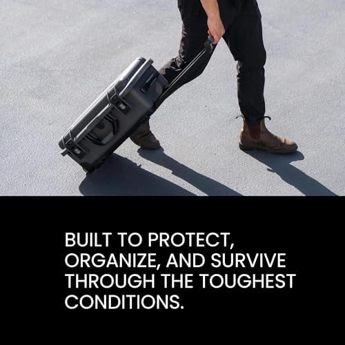 Pro Photo Kit NANUK 935 – Waterproof Travel Camera Hard Case with Padded Dividers and Wheels, 22” x 14” x 9” - Dustproof and Impact Resistant, Airline Carry-On Approved – Silver