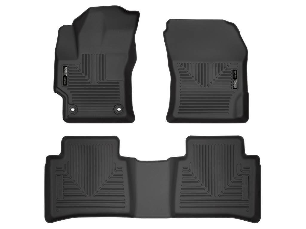 Weatherbeater Husky Liners Floor Mats | Fits 2020 - 2025 Toyota Corolla, Sedan | Front & 2nd Row, 3-pc Black - 95751
