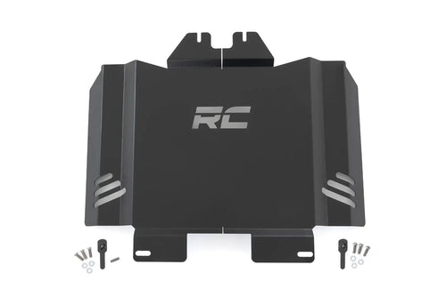 Catalytic Converter Shield Rough Country for Toyota Tacoma 4WD (2016-2023) - Anti Theft Skid Plate, 14-Gauge Steel, Bolt-On Protection & Powder-Coated Finish