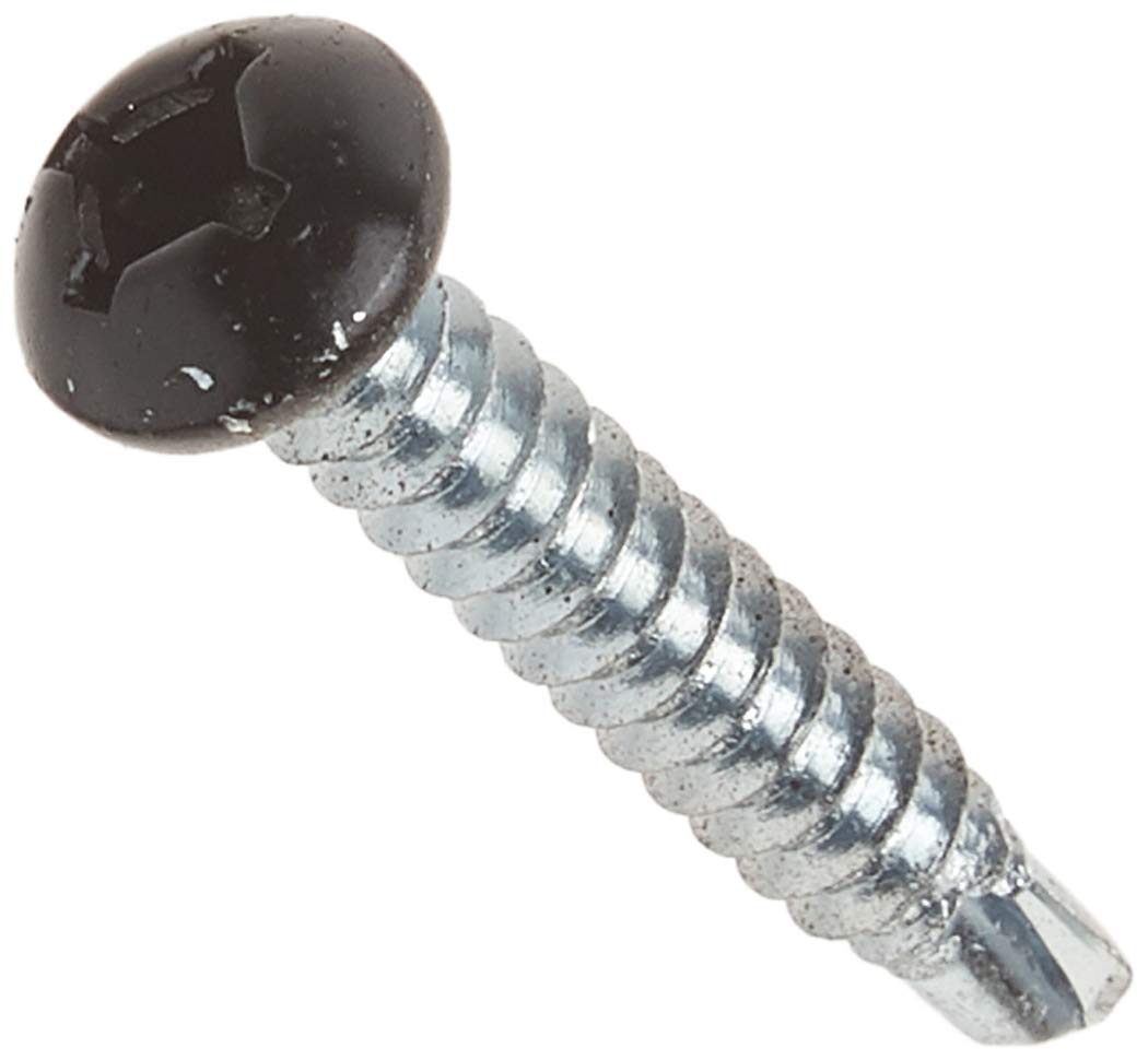 8 X 1-1/4 Black Pan Head Square Recess Screw AP Products - Pack of 500