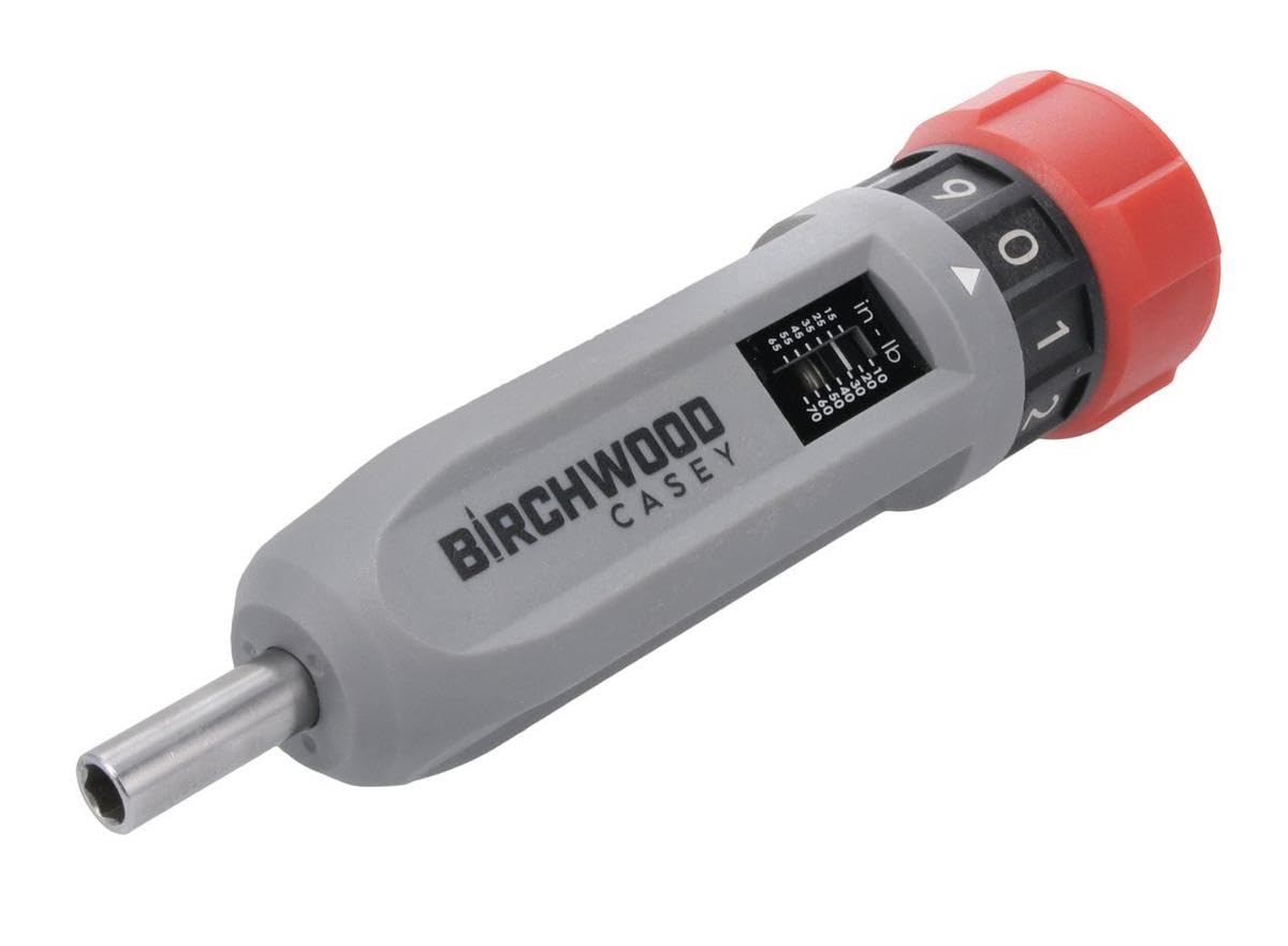 Armorer's Tool Kit Wrench Birchwood Casey | Gunsmithing Adjustable 10 to 70 in-Lb Torque Wrench Set | Flat Blade, Torx, Hex BIts & Case Included