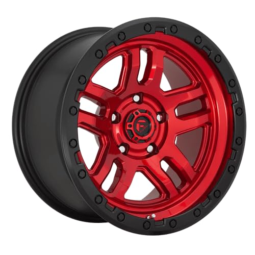 1PC Fuel D732 17X9 6X4.5 GL-RED-BBR 01MM