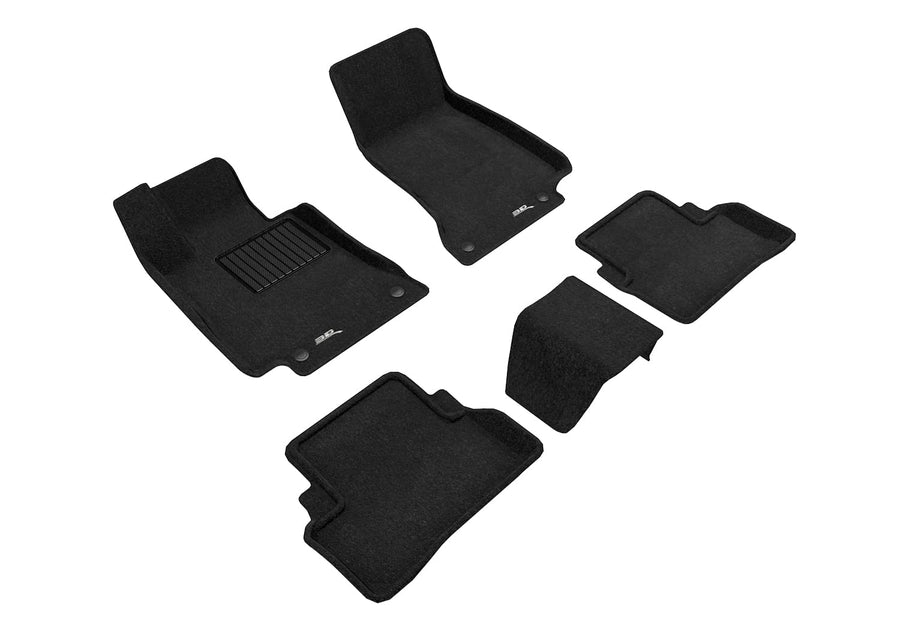 Custom Fit 3D MAXpider Elegant Floor Mat (Black) Compatible with Mercedes-Benz E-Class Sedan W213 2017-2023 / E43 Amg Sedan W213 2017-2018 - Full Set