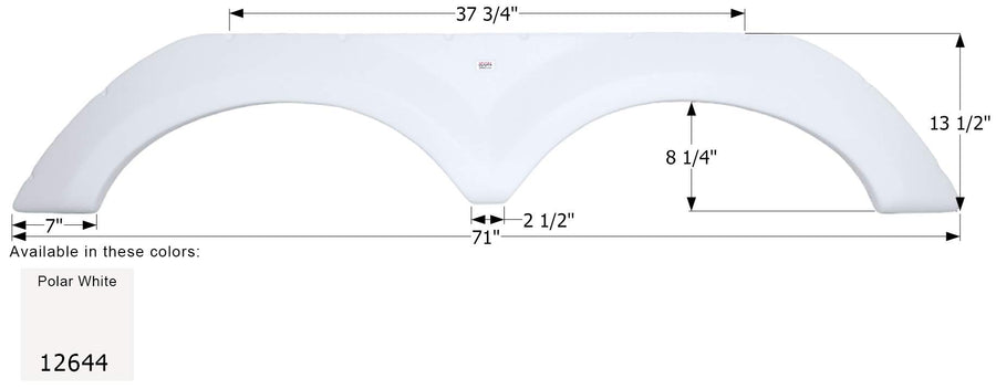 Fender Skirt ICON, Tandem, KZ, FS2644, Polar White
