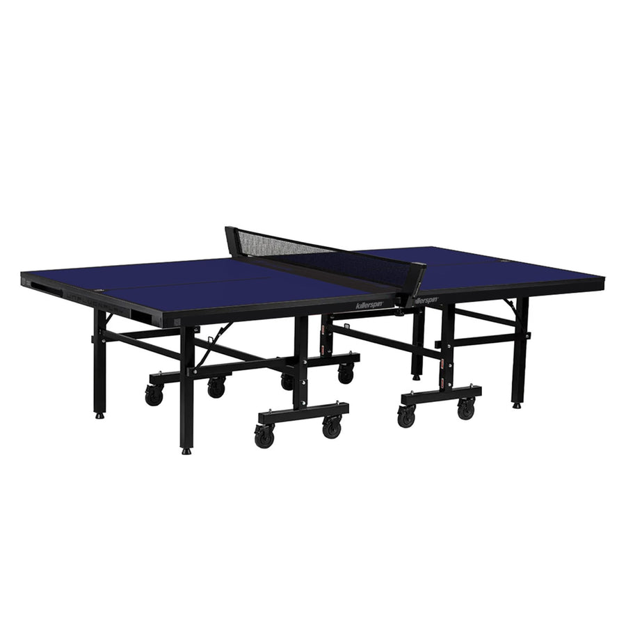 Ping Pong Table, Killerspin MyT 415X Mega, Foldable Table for Table Tennis, Portable Ping Pong Table Set with Built-in Paddle and Ball Storage, 25mm MDF Board Pingpongball Table - Deep Blue