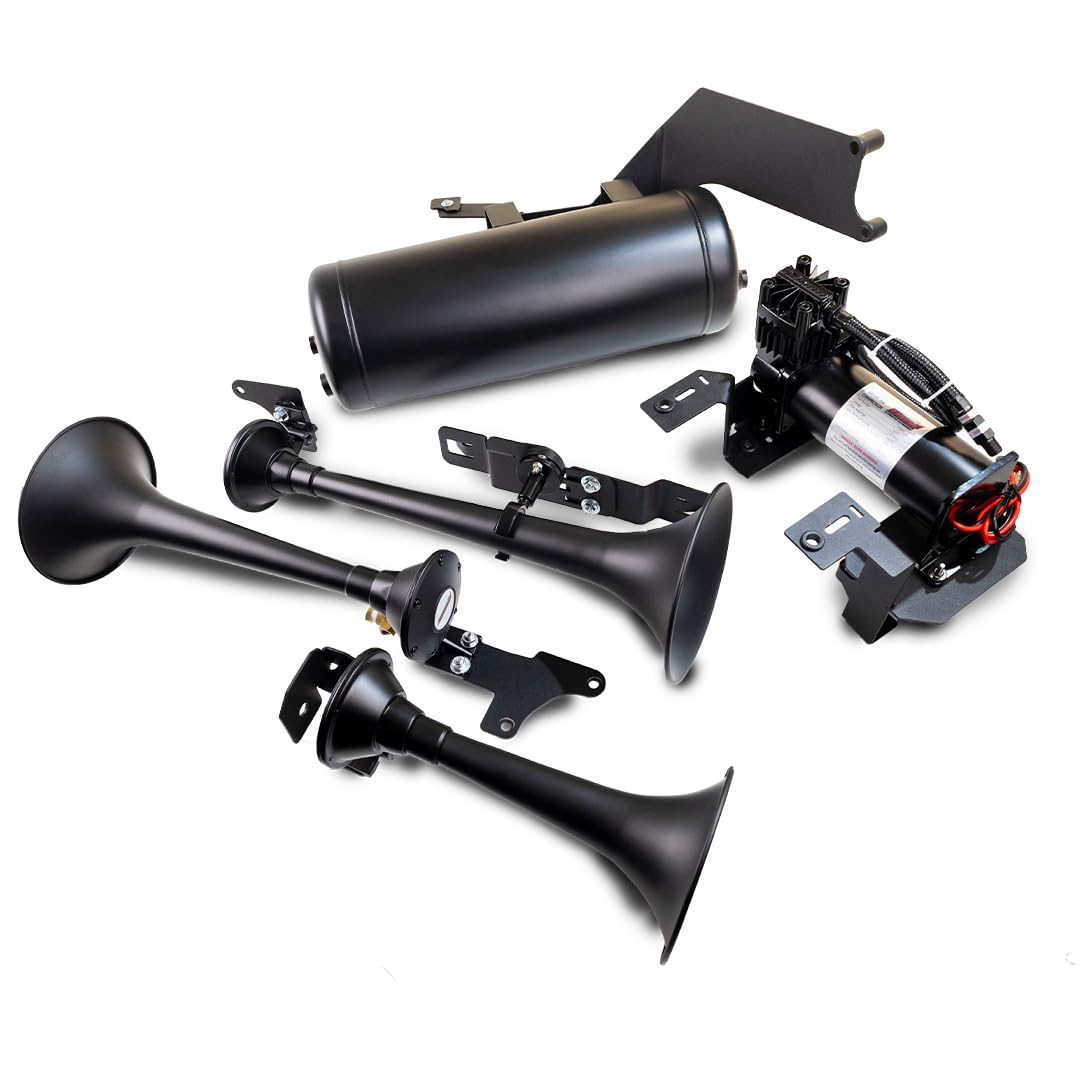 TRAIN HORN DIRECT FIT AND ONBOARD AIR SYSTEMS FOR 2021-2024 RAM TRX - Totally Bad Ass - Model 730 Train Horn and Onboard Air System