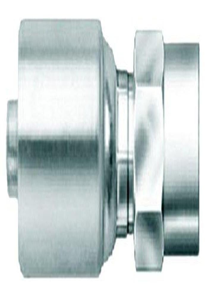 MegaCrimp Gates 6G-4FP Couplings, NPTF Female Pipe Without 30 Cone Seat, Zinc Plated Carbon Steel, 2.00", 3/8" ID
