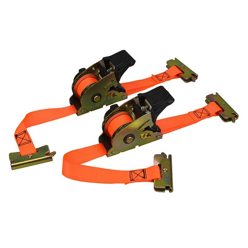 1,500 lbs 6' Retractable Track Ratchet 2 Pk Orange