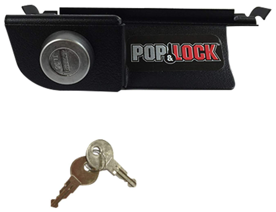 Manual Tailgate Lock – Pop & Lock for Dodge Ram 1500, 2500, and 3500, Fits 2002 to 2008 (Chrome, PL3400C, Works with No Factory Lock)