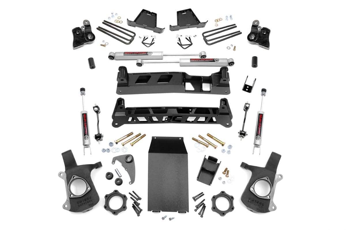 6" Rough Country Lift Kit with N3 Shocks for Chevy Silverado & GMC Sierra 1500 4WD (1999-2006 & Classic) - Increased Clearance, Aggressive Look