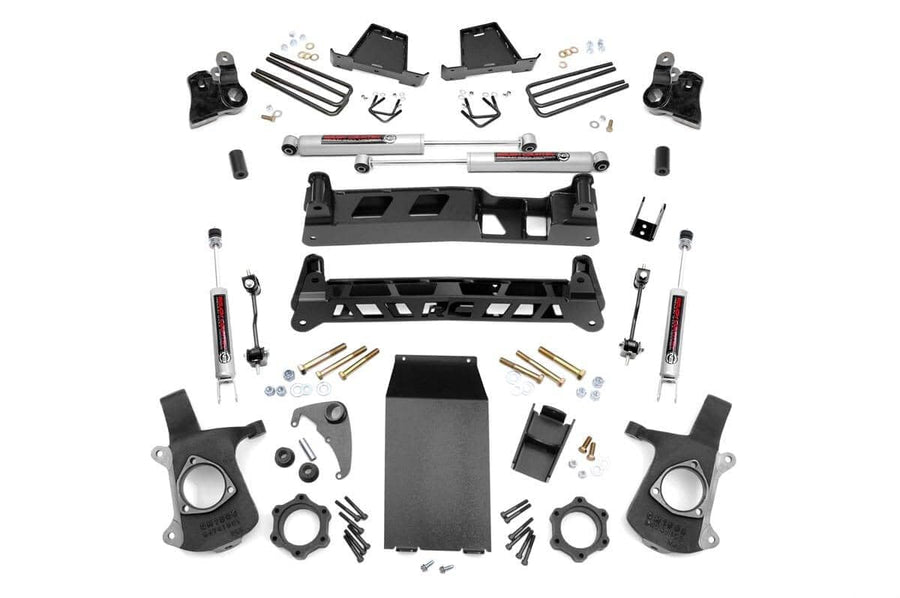 6" Rough Country Lift Kit with N3 Shocks for Chevy Silverado & GMC Sierra 1500 4WD (1999-2006 & Classic) - Increased Clearance, Aggressive Look