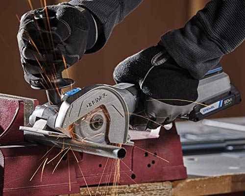 Dremel Compact Circular Saw Kit US20V-02 with (2) 20V Batteries, Charger & Storage Bag, Cordless Compact Saw, 15,000 RPM - Ideal for Flush Cutting, Plunge Cutting and Surface Preparation