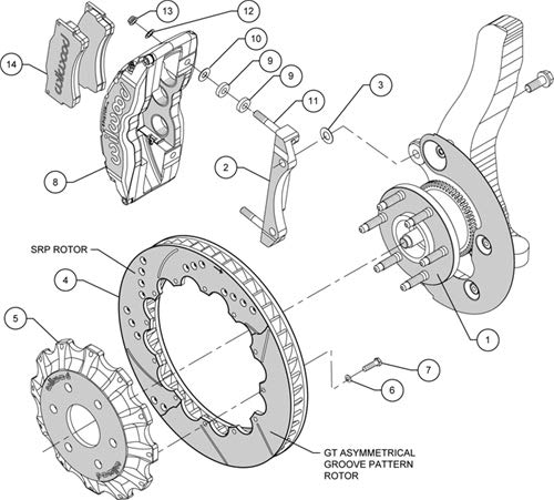 Big Truck WILWOOD 140-9072 Front Brake Kit