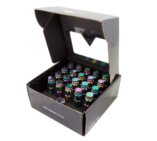 NRG 700 Series Chrome 21-Piece M12 Steel Lug Nut Set with Dust Cap, Locks, and Lock Socket