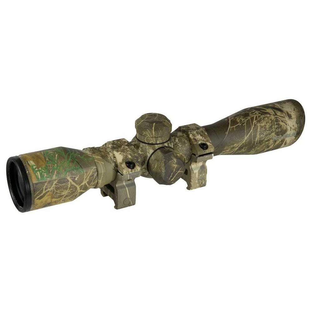 4x32mm TRUGLO Compact Crossbow Scope with Scope Rings Included| BDC / Rangefinder, Realtree APG