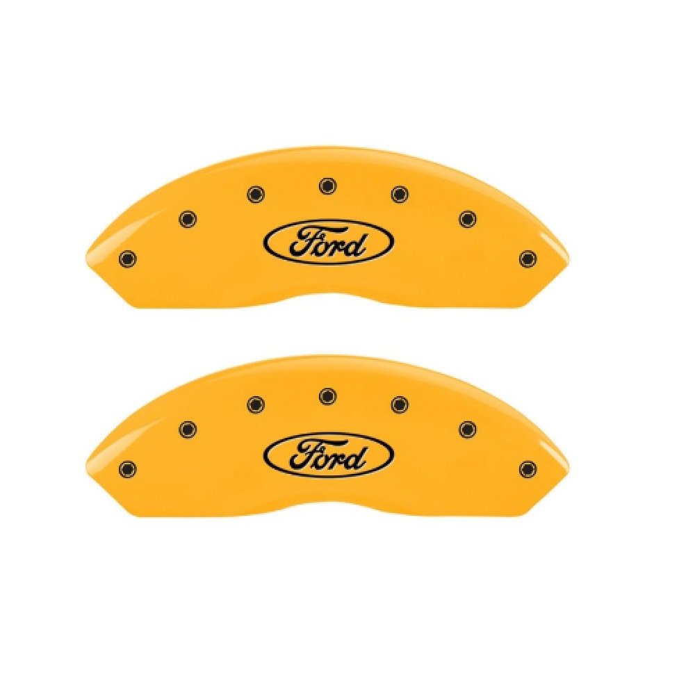 Caliper Covers MGP 10244SFRDYL Yellow (Ford : Ford Oval Logotype)