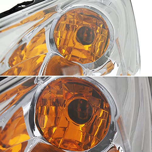 Chrome Projector Headlights SPEC-D TUNING Compatible with 2010-2014 Subaru Legacy, 2010-2014 Subaru Outback, Left + Right Pair Headlamps Assembly