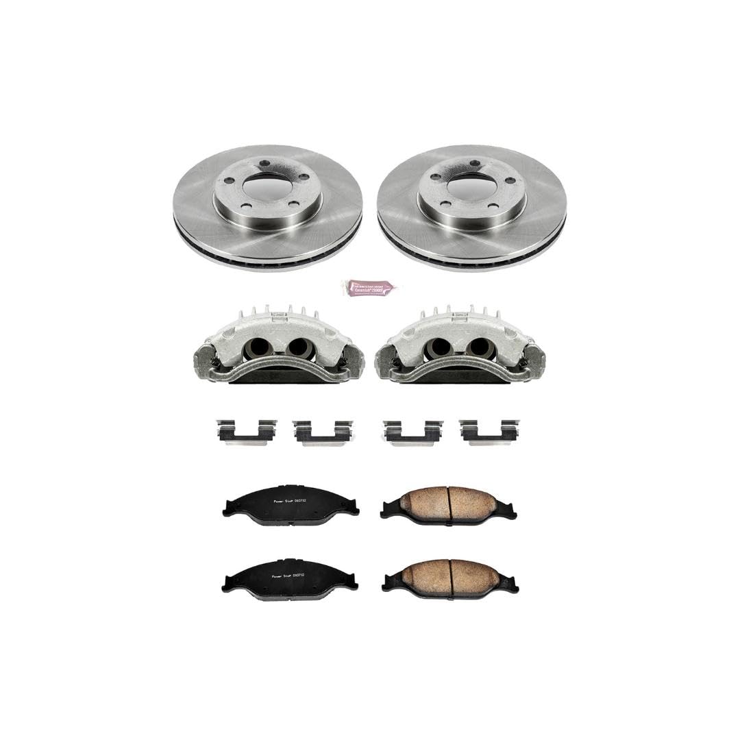 Power Stop KCOE1301 1-Click Autospecialty OE Replacement Brake Kit with Calipers For Ford Mustang 1999-2002 [Model Specific]