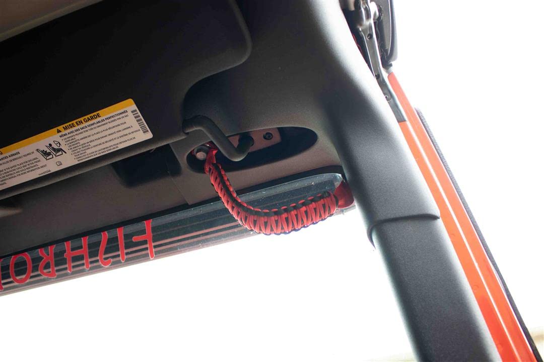 Fishbone Offroad FB55284: Paracord Red Grab Handles for A-Pillar and Sound Bar