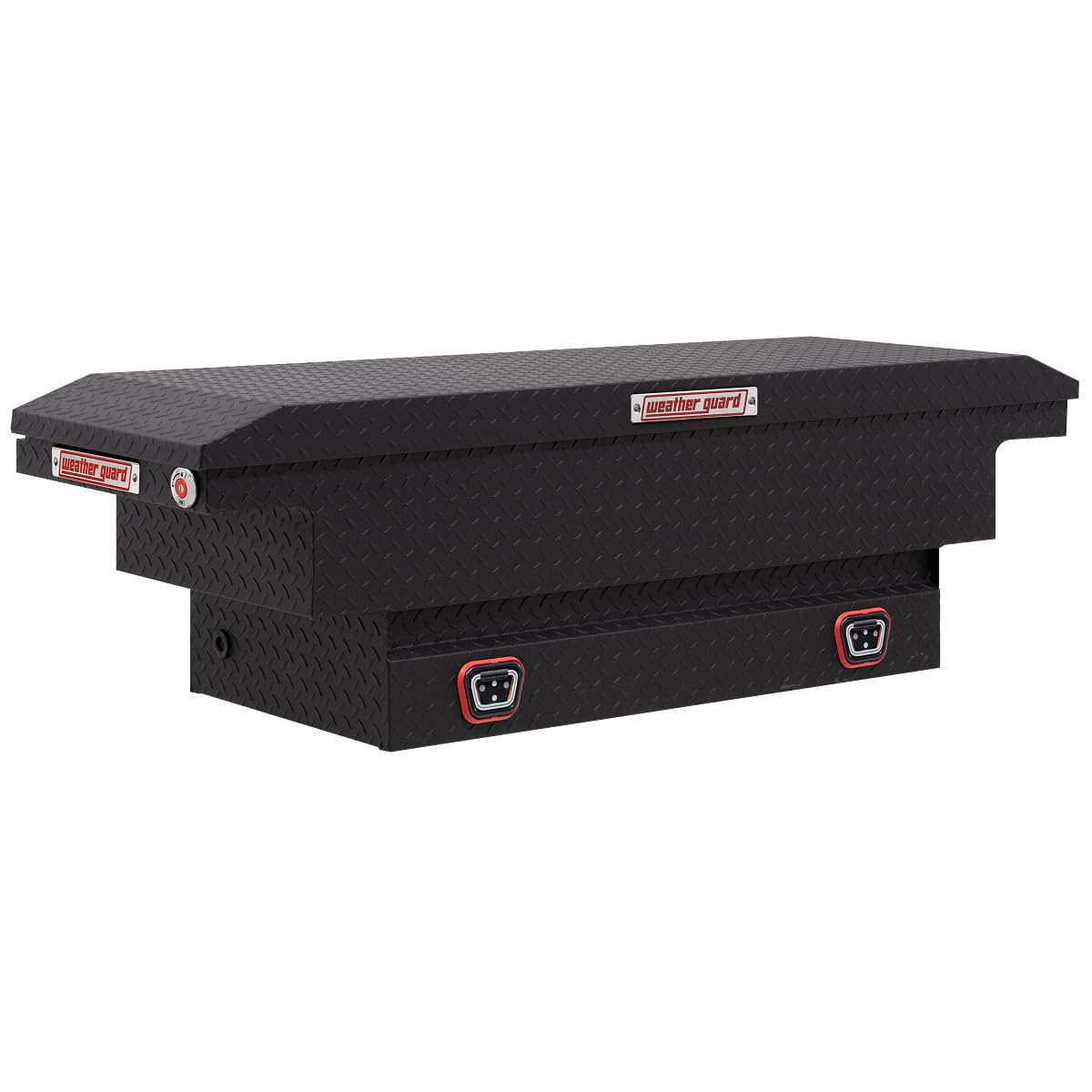Weather Guard Saddle Box Model 131-52-04, Aluminum, Mid-Size Low Profile, Textured Matte Black, 8.0 cu ft