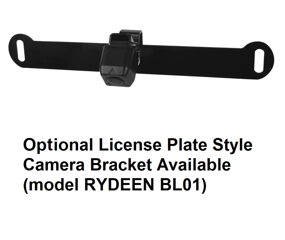Backup Camera RYDEEN CM-AHD1, Waterproof, NightVision 1080p CMOS, OEM Style ABS Housing, Wing Mount, for RYDEEN Digital Mirror Monitors ONLY (TOMBO 360, 360 View and TOMBO 360X) Black