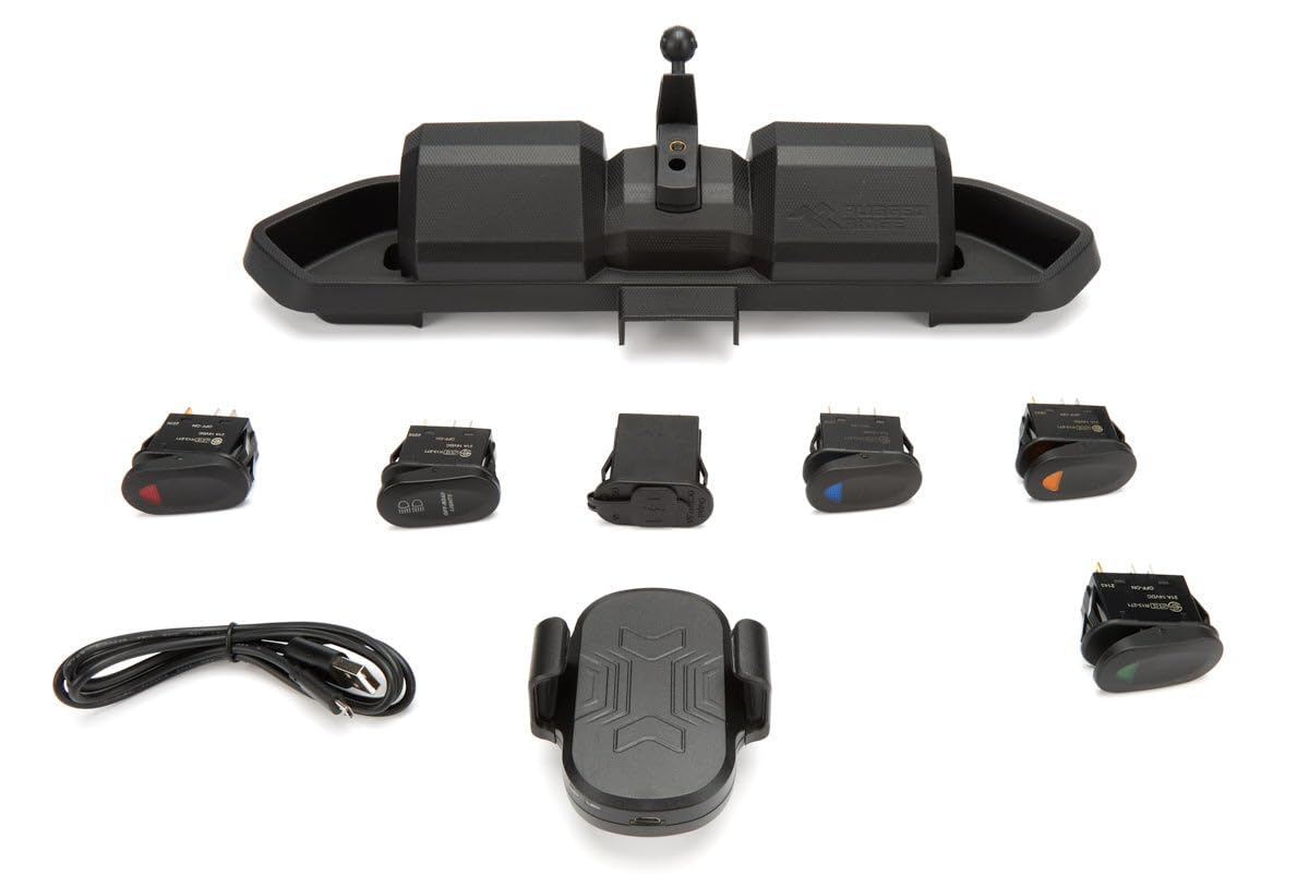 Rugged Ridge Dash Pod Mount for Jeep Wrangler/Gladiator | Thermoplastic Olefin (TPO), Black | 13551.29 | Fits 2018-2025 Jeep Wrangler JL; 2020-2025 Jeep Gladiator JT