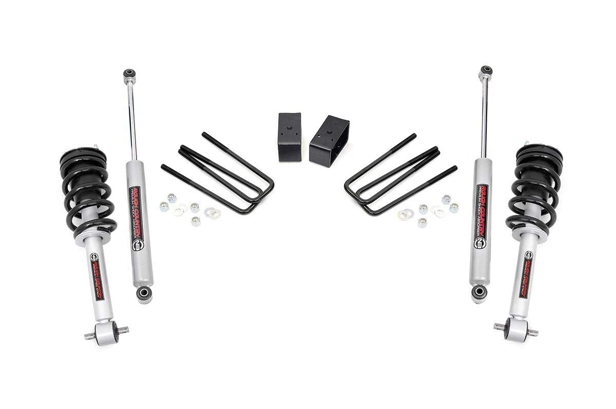 3.5" Rough Country Suspension Lift Kit with N3 Struts/N3 Rear Shocks for Chevy Silverado & GMC Sierra 1500 (2007-2013) 2WD