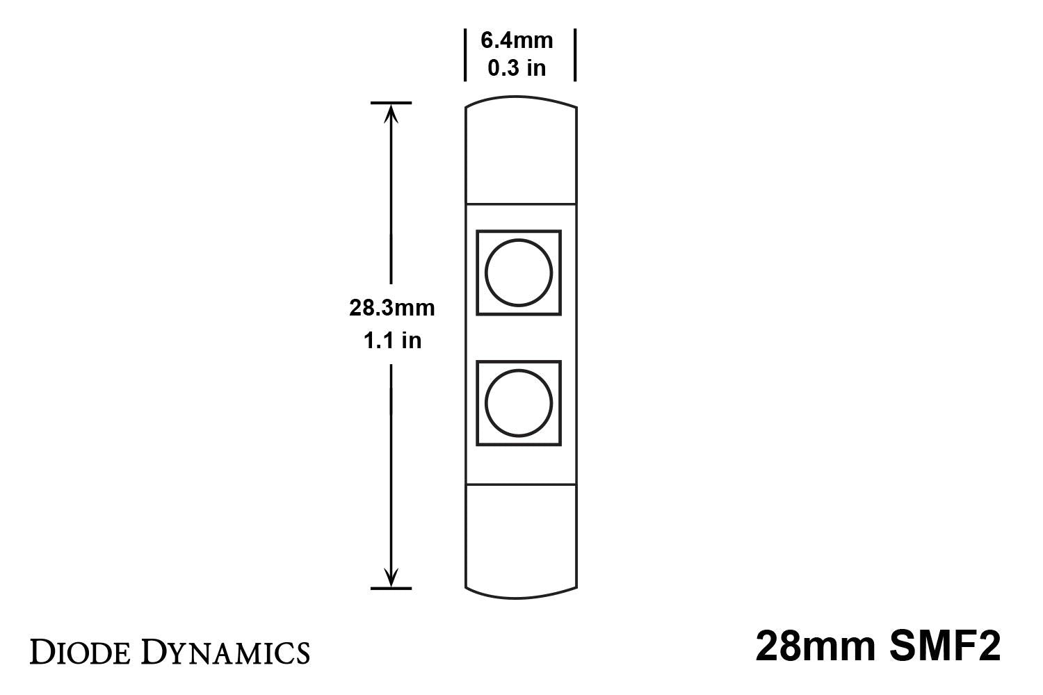 28mm Diode Dynamics SMF2 LED Bulbs (Pair), Blue