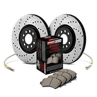 Rear Brake Kit; Stoptech 989.34552R Sport Axle Pack Drilled