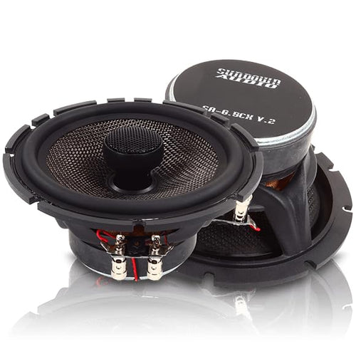 6.5" Sundown Audio SA-6.5CS Component Car Audio Speaker System - 120W RMS (Pair) - Silk Dome Tweeters, Hybrid Fiber Cone Midrange, Cast Aluminum Frame, Adjustable Crossover for Immersive Sound