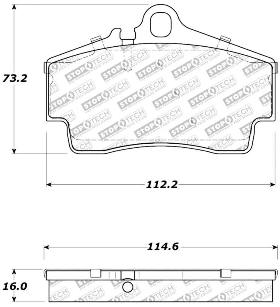 Sport Brake Pads StopTech 309.07380 with Shims and Hardware