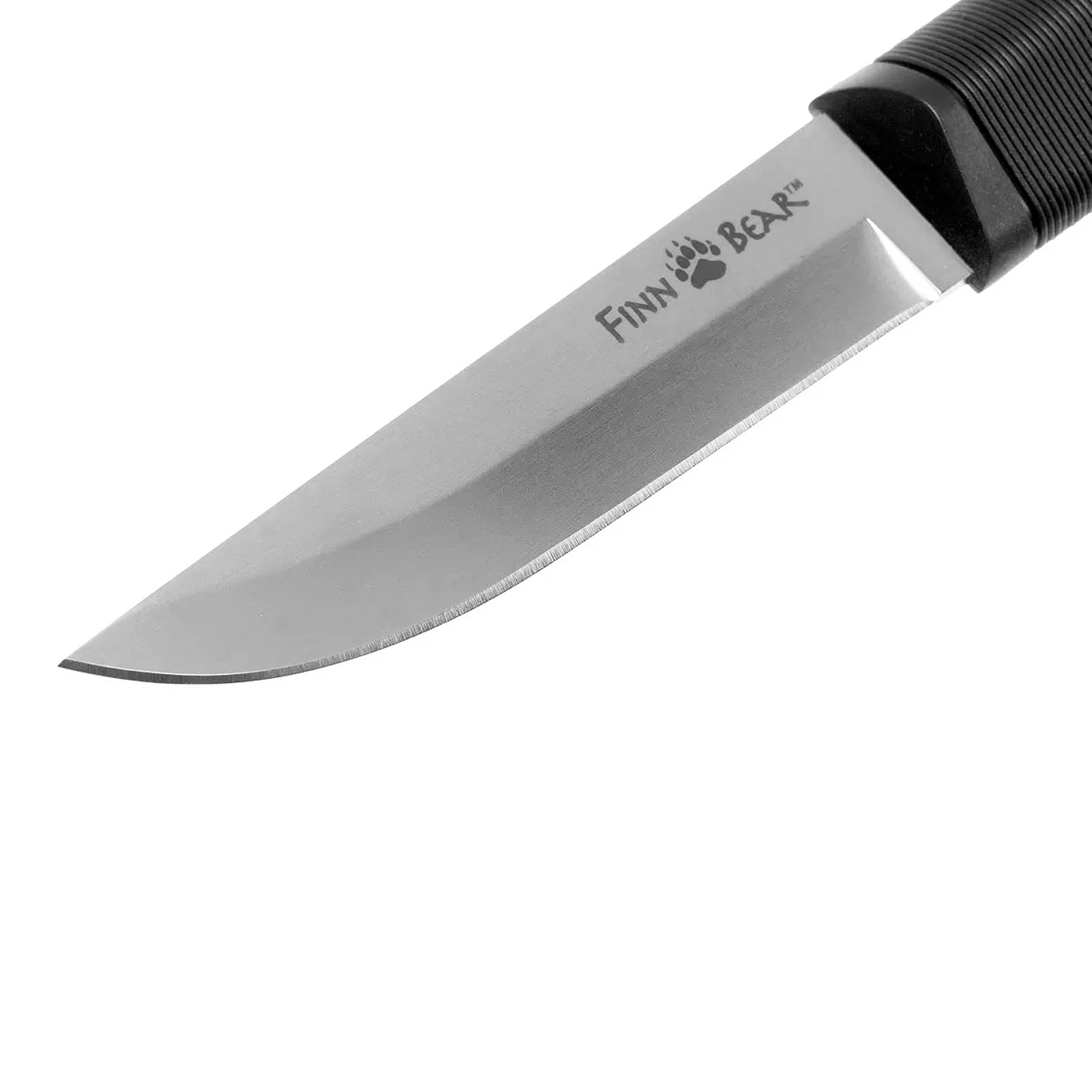 Cold Steel 4" Finn Bear Durable Compact German 4116 Stainless Steel Fixed Blade Straight Back Outdoor Game Hunting Utility Knife, 4-1/2" Textured Handle, Secure-Ex Sheath