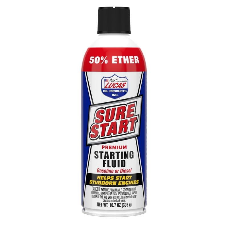 Sure Start Lucas Oil 11238 Premium Starting Fluid - 10.7 Ounce (Pack of 12)