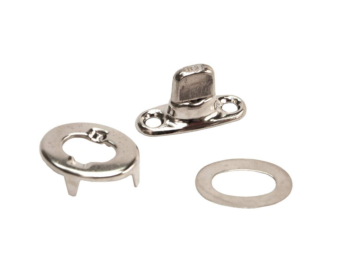 Window Covering Hardware RV Designer A308, Turn Buttons with Screws, Silver, 4 Per Pack, Regular