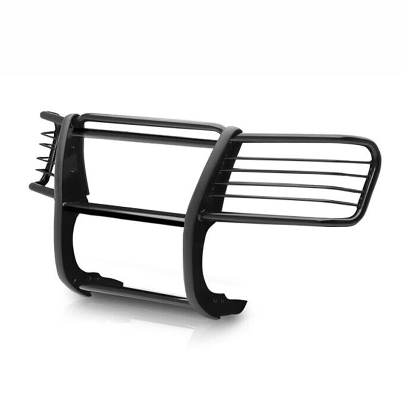 Grille Brush Black Horse Bumper Guard Modular Compatible with 2002-2006 GMC Envoy|2002-2006 GMC Envoy XL-17GD26MA