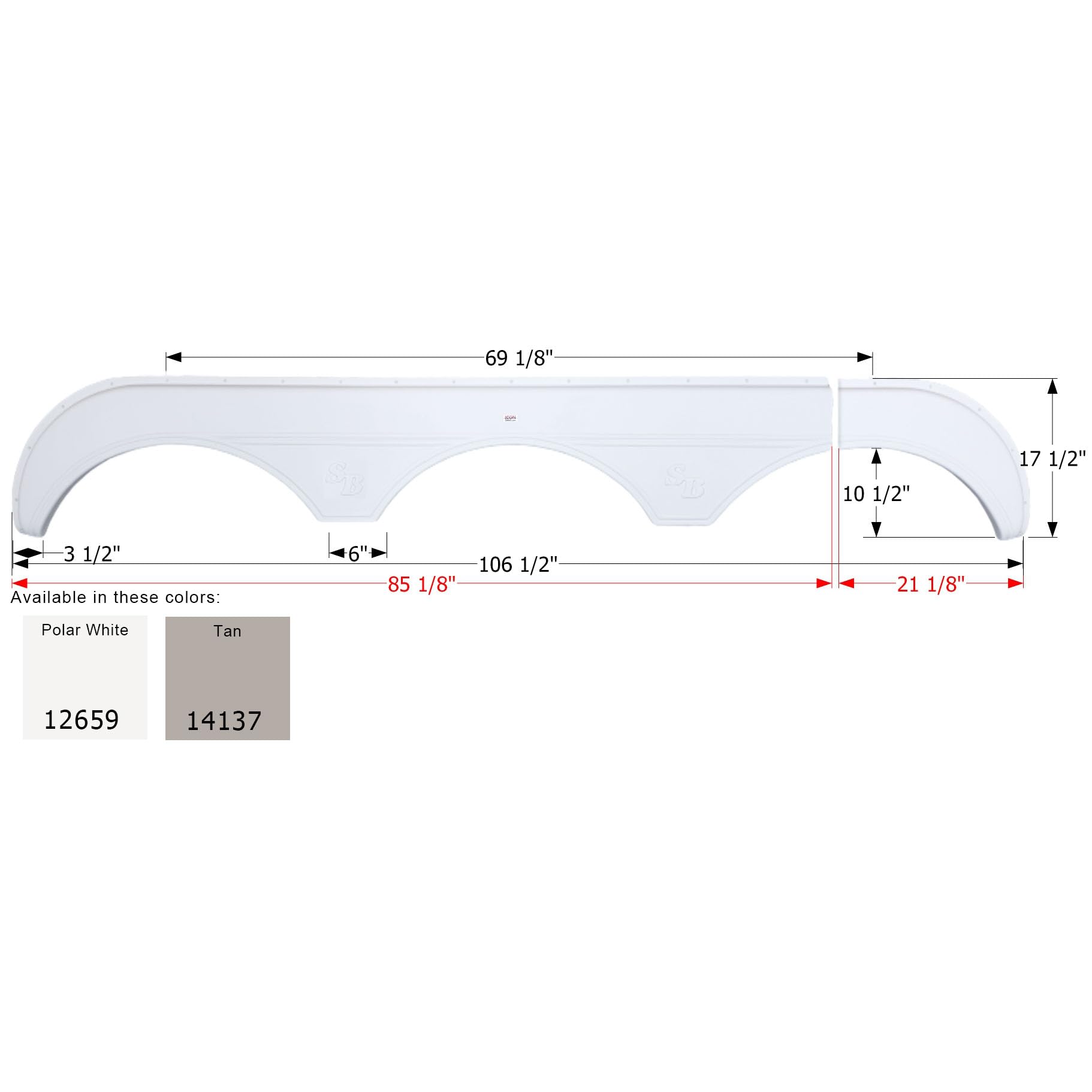 Fender Skirt ICON, Triple, Sunnybrook, FS2659, Tan