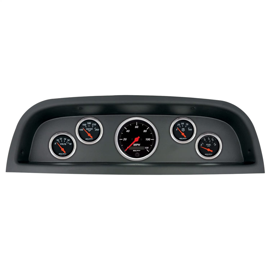AutoMeter Dash Kit Direct Fit, (3 3/8" X1, 2 1/16" X4), Chevrolet Truck 60-63, Designer Black (2102-06)
