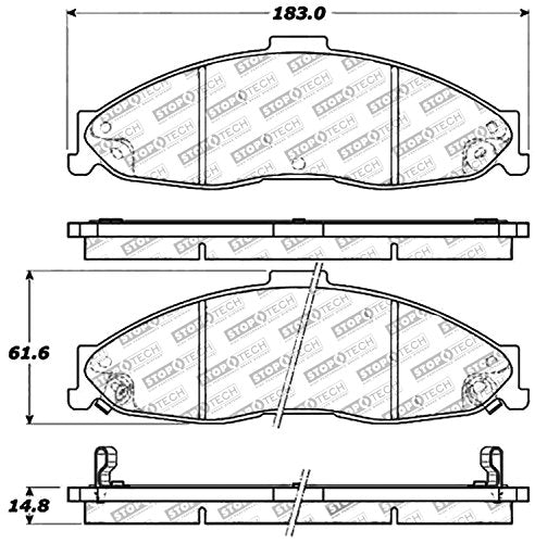 Sport Brake Pads StopTech 309.07490 with Shims and Hardware