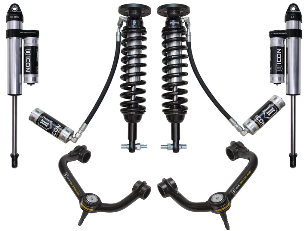 2-2.63" Lift, ICON Stage 4 Suspension System, Tubular UCA, Compatible with 2015-20 Ford F150 4WD, K93084T