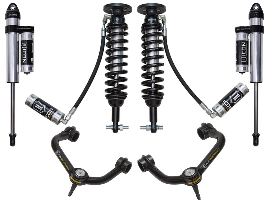 2-2.63" Lift, ICON Stage 4 Suspension System, Tubular UCA, Compatible with 2015-20 Ford F150 4WD, K93084T