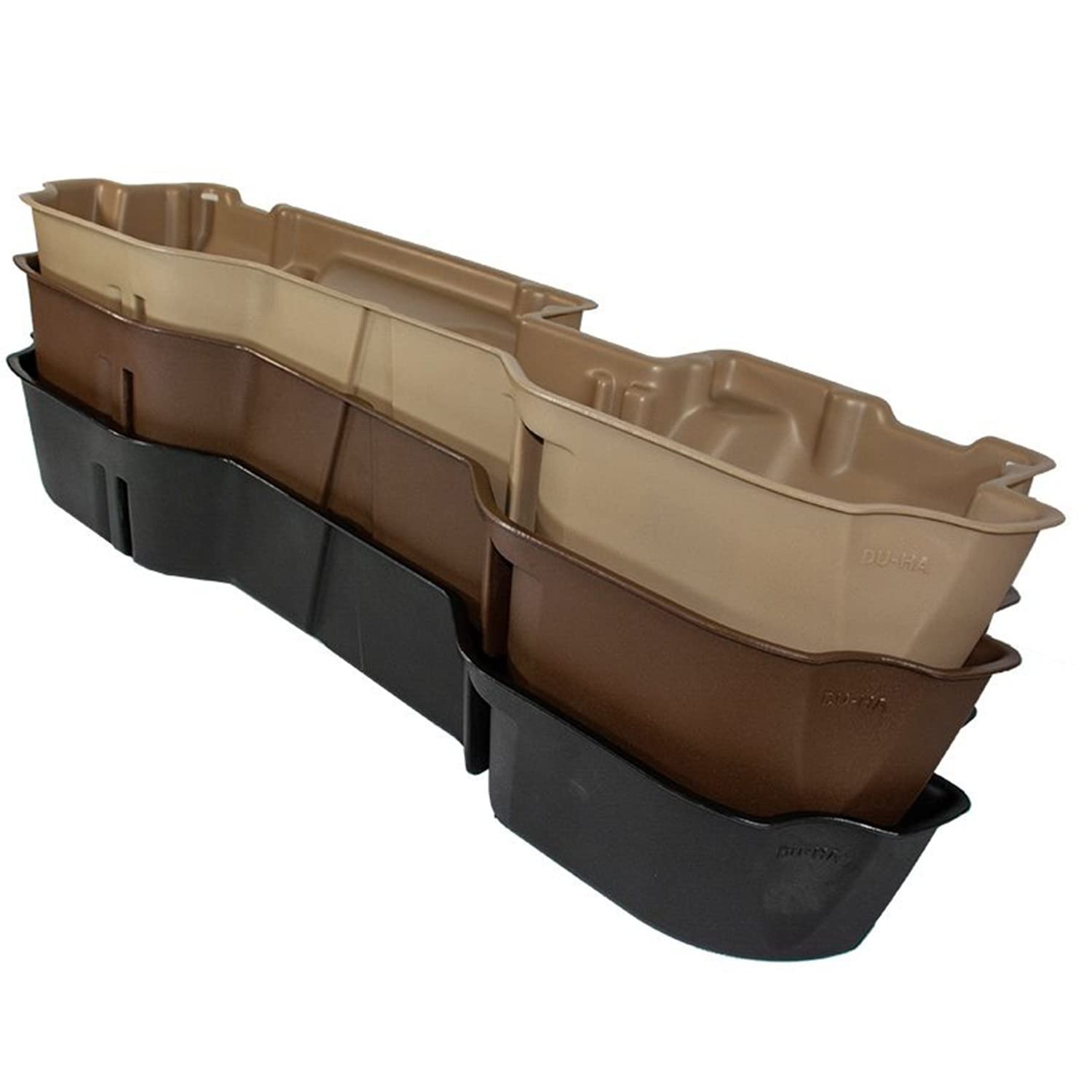 Du Ha Storage Under Seat fits 2019-2025 Ram 1500 Quad Cab New Body Style | Tan Heavy-Duty Back Seat Multi Tool Organizer, Includes 2-Piece Dividers | 30105