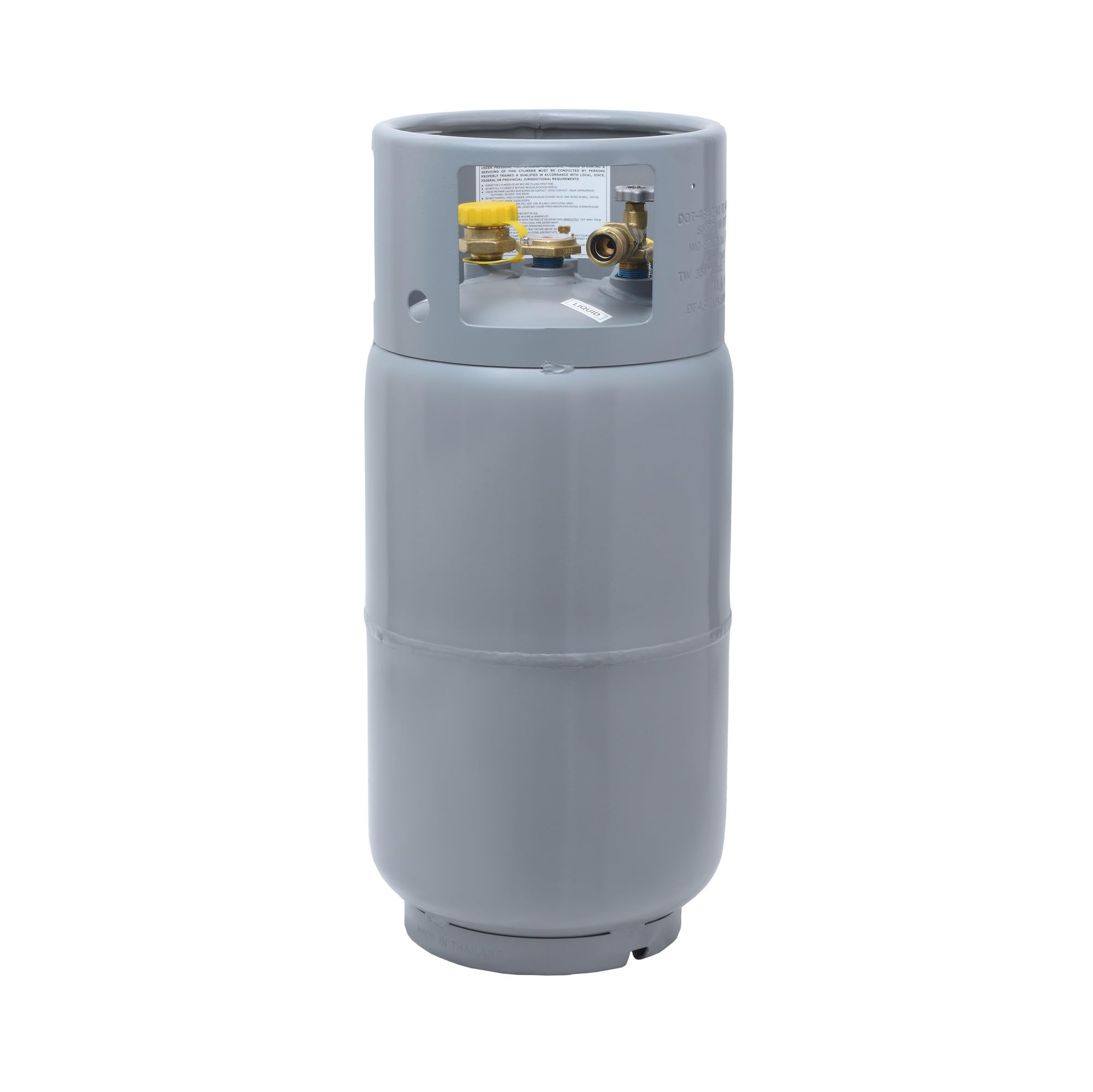 Flame King YSN335 - Steel Forklift Propane Tank Cylinder 33.5LB with Built-in Gauge, Gray