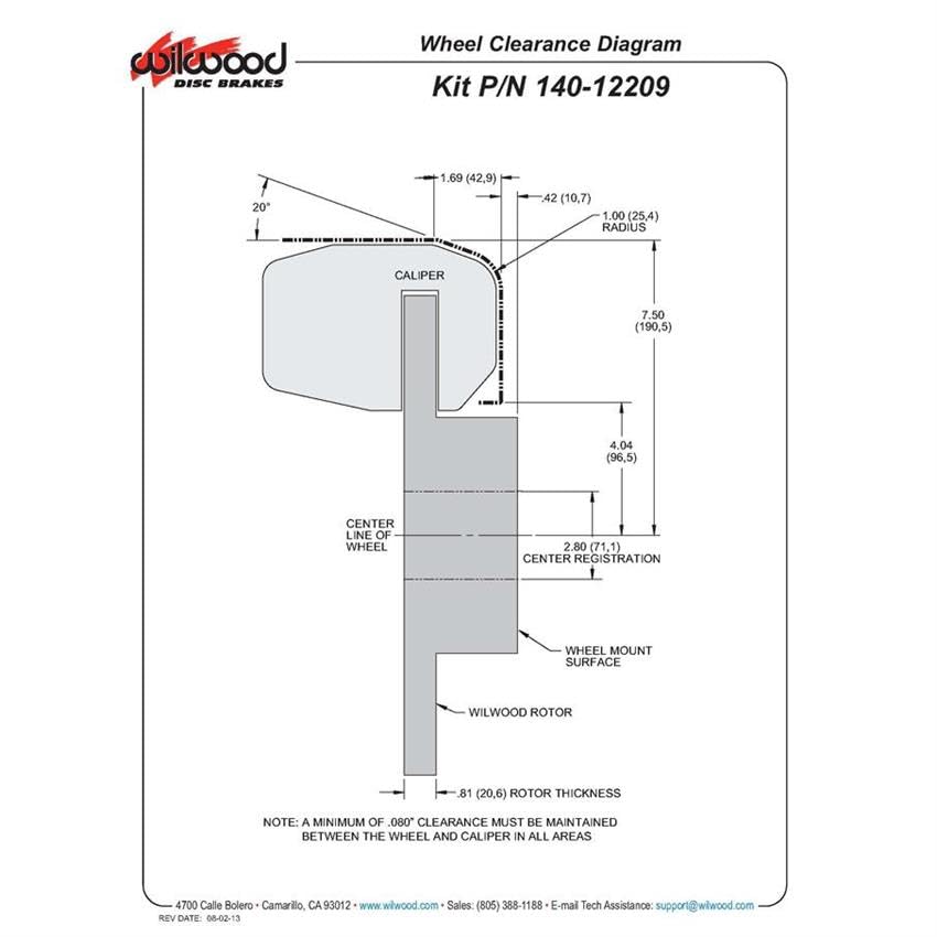 P/S D154 Kit, Drilled-Red