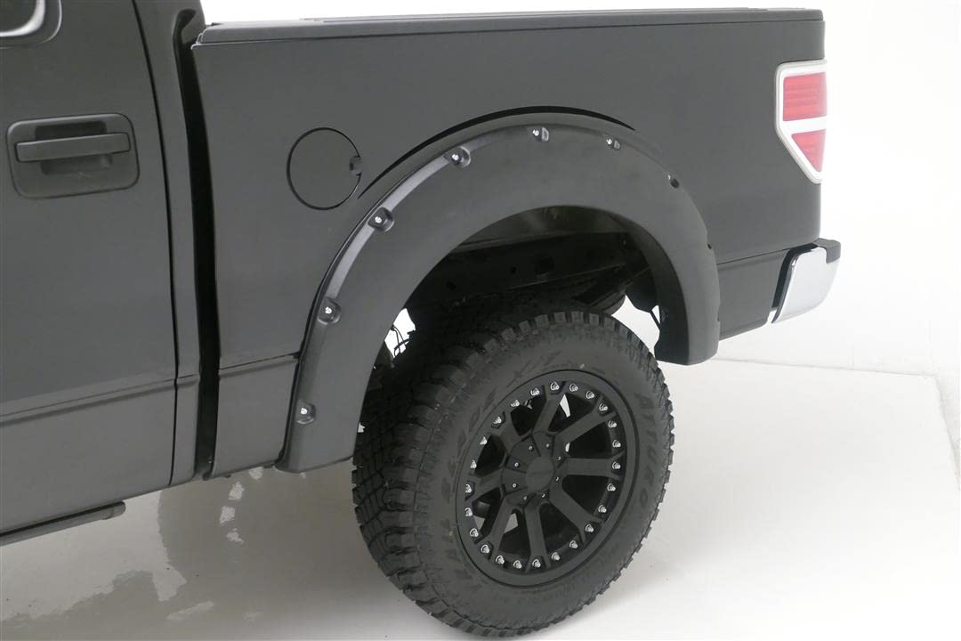Fender Flares TrailFX PFFC3005S Set Smooth Black ABS Bolt-On 2 Inch Tire Coverage Fits Chevrolet Silverado 1500 2020-2021