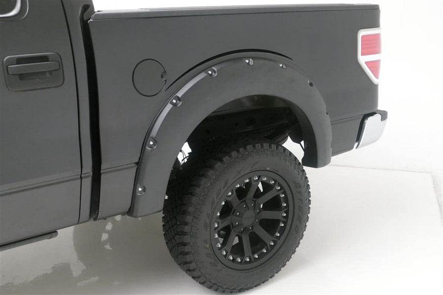 Fender Flares TrailFX PFFC3005S Set Smooth Black ABS Bolt-On 2 Inch Tire Coverage Fits Chevrolet Silverado 1500 2020-2021